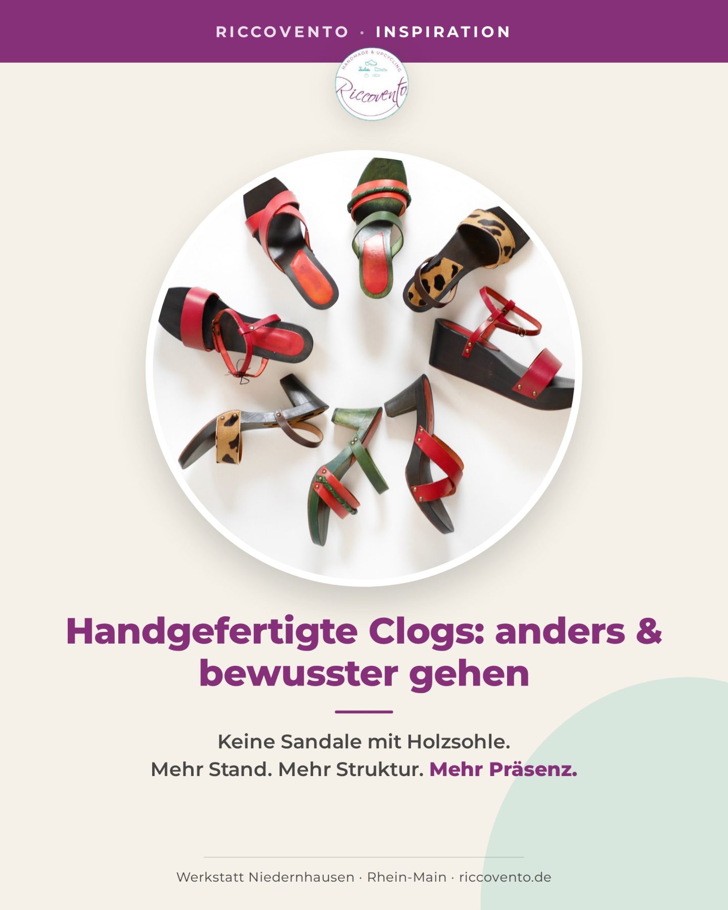 Kreis mit verschiedenen Holzclogs