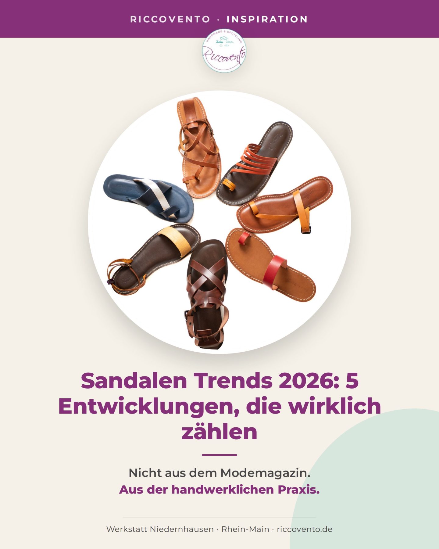 Sandalen im kreis